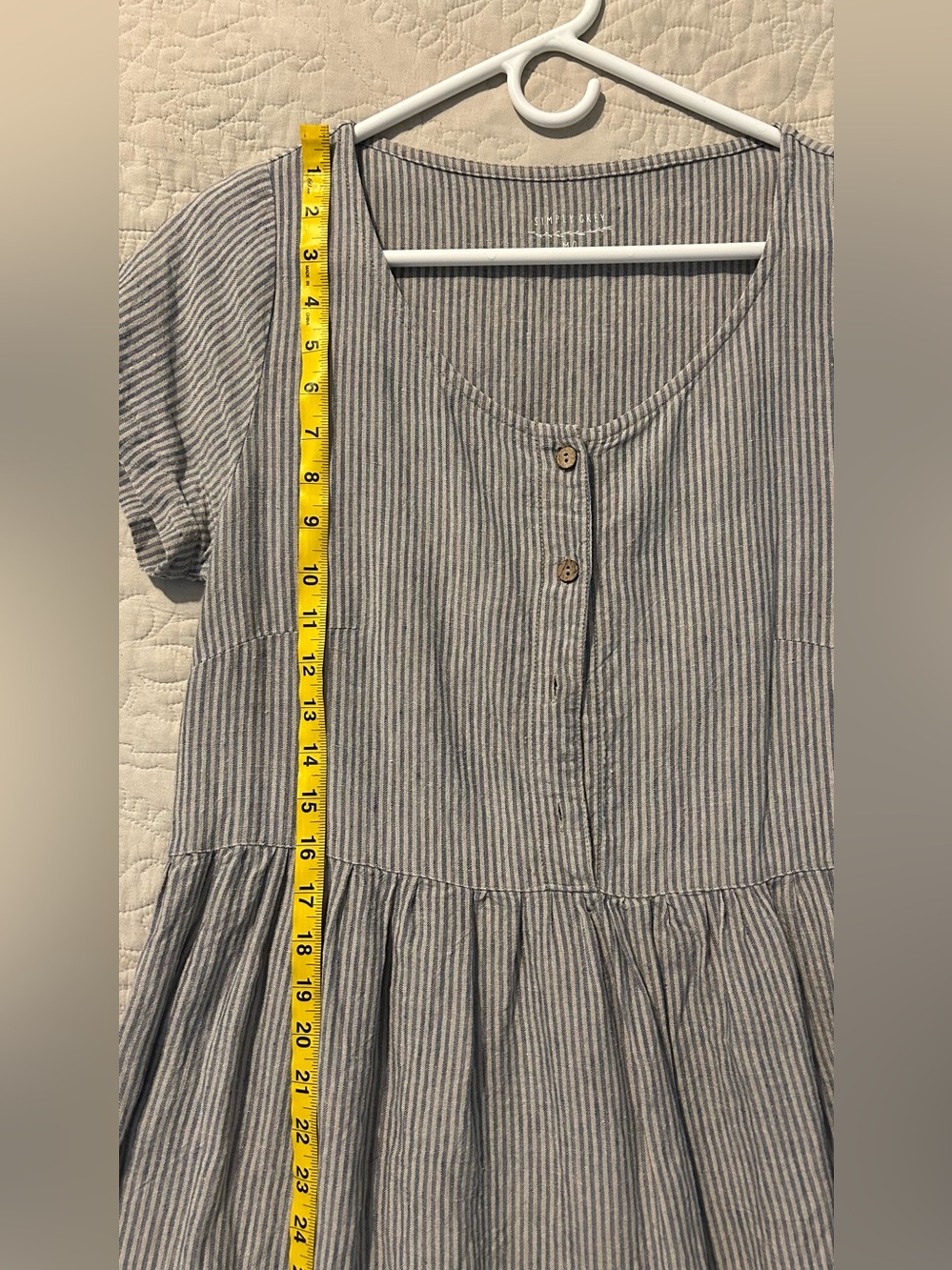 Simply Grey linen dress 100%Linen - Picture 5 of 5